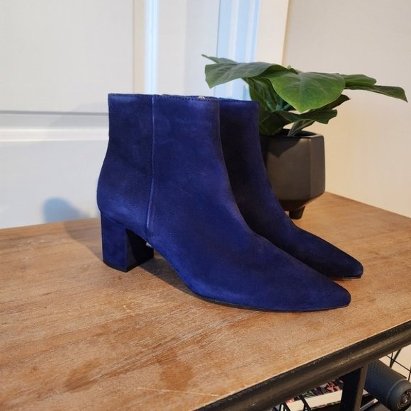 NEW! L'AGENCE Jeanne BLOCK HEEL SUEDE BOOTIE Size 8.5